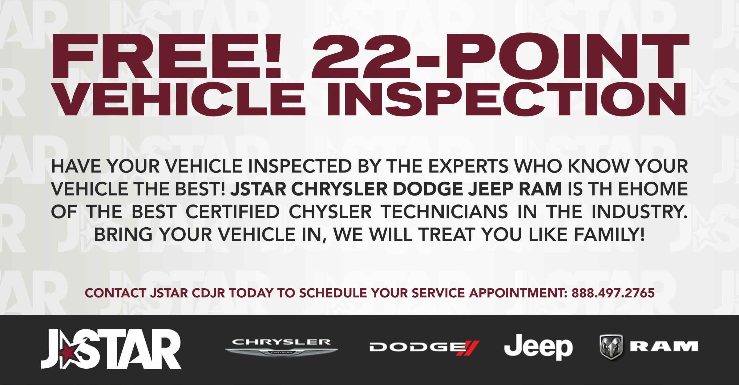 FREE 22 POINT VEHICLE INSPECTION